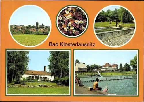 Ak Bad Klosterlausnitz in Thüringen, Übersicht, Kurpark, Sanatorium Dr. Friedrich Wolf, Freibad