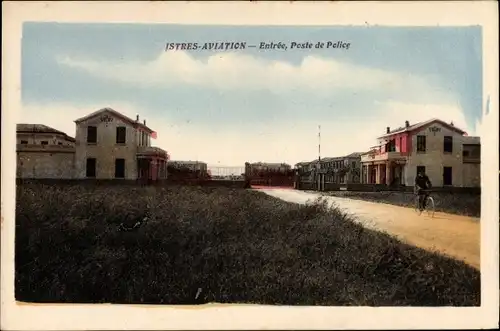 Ak Istres Bouches du Rhône, Camp d'Aviation, Entree, Poste de Police, Fliegerlager