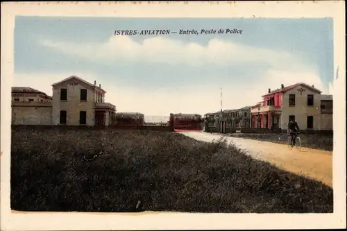 Ak Istres Bouches du Rhône, Entrée, Poste de Police