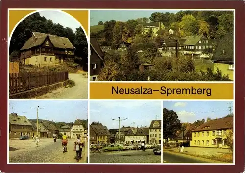 Ak Neusalza Spremberg in Sachsen, Reiterhaus, Niedermarkt, Rudolf Renner Platz, Gaststätte Kretscham