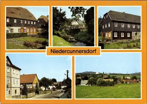Ak Niedercunnersdorf Kottmar in der Oberlausitz, Heimatmuseum Alte Weberstube, Umgebindehaus