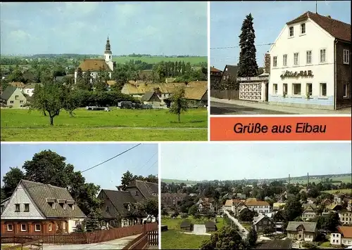 Ak Eibau Kottmar in der Oberlausitz, Blick vom Beckenberg, Umgebindehaus am Steinweg, Milchbar