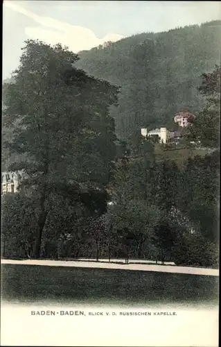 Ak Baden Baden im Stadtkreis Baden Württemberg, Blick von der Russischen Kapelle