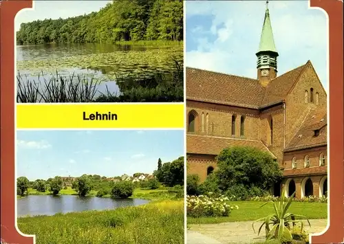 Ak Kloster Lehnin in Brandenburg, Schamp See, Klosterpartie, Ortsübersicht