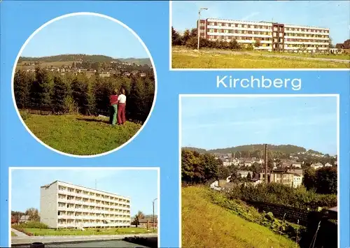 Ak Kirchberg in Sachsen, Teilansicht der Stadt, Krankenhaus, Neubauten