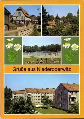 Ak Niederoderwitz Oderwitz Oberlausitz, Freibad, AWG Siedlung, Stadtansichten