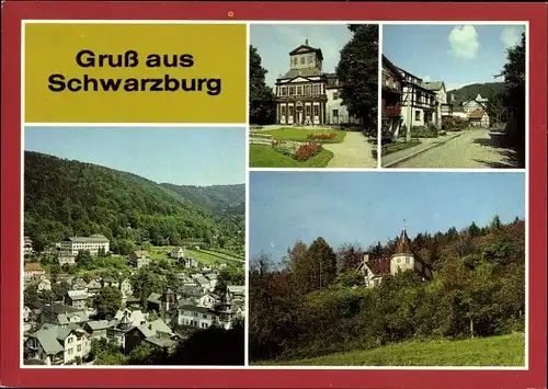 Ak Schwarzburg im Schwarzatal Thüringen, Kaisersaalgebäude, Unterer Ort, Teilansicht