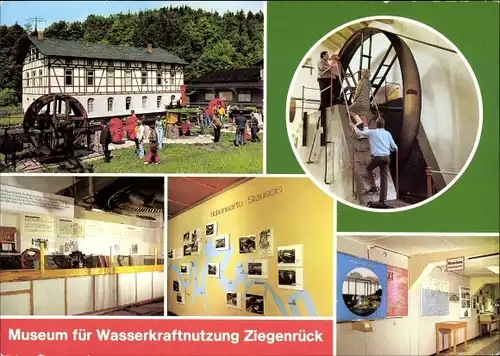 Ak Ziegenrück am Schiefergebirge Thüringen, Museum für Wasserkraftnutzung, Innenansichten
