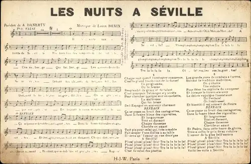 Lied Ak Danerty, A., Louis Bonin, Les Nuits a Séville