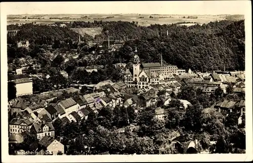 Ak Waldheim in Mittelsachsen, Panoramablick über die Stadt, Umgebung