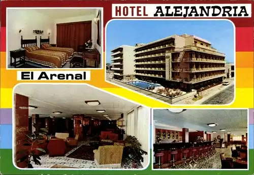 Ak El Arenal Mallorca Balearische Inseln, Hotel Alejandria, Innenansicht, Schlafzimmer