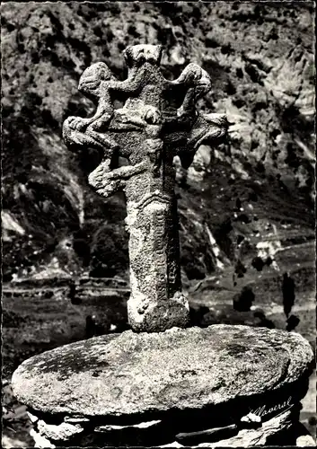 Ak Canillo Andorra, Creu de les Sis Banyes, Croix des Six Cornes
