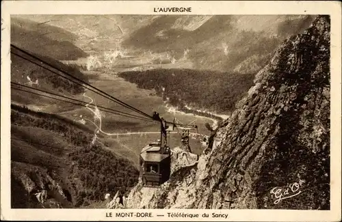 Ak Sancy Puy de Dôme, Le Mont Dore, Téléférique, Seilbahn, Gebirge, Gondel