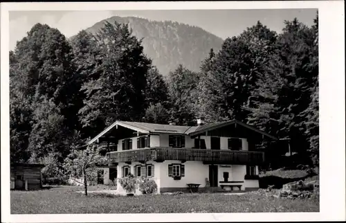 Ak Schönau am Königssee, Gartenpartie am Vereinsheim