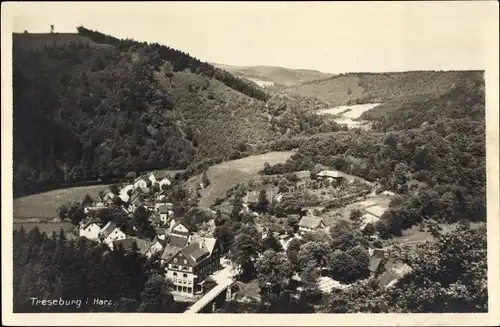 Ak Treseburg Thale im Harz, Panorama von Ort und Umgebung