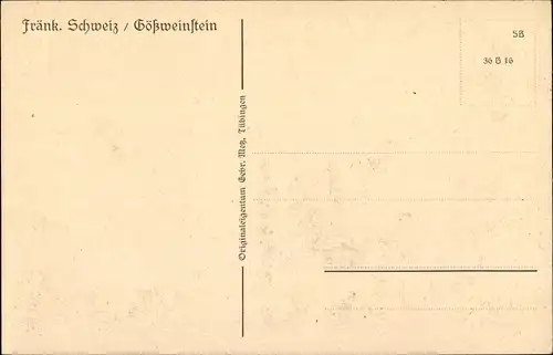 Ak Gößweinstein im Kreis Forchheim Oberfranken, Totalansicht der Ortschaft, Kirche, Schloss