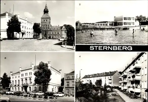 Ak Sternberg in Mecklenburg Vorpommern, Karl Liebknecht Platz, Rathaus, Leonhard Frank Straße