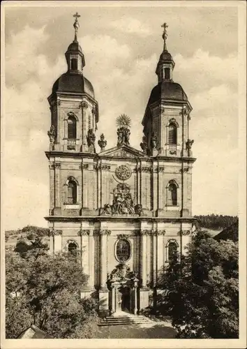 Ak Gößweinstein im Kreis Forchheim Oberfranken, Fassade der Wallfahrtskirche