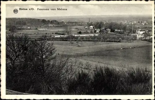 Ak Hotton Wallonien Luxemburg, Panorama vers Melreux, Blick auf den Ort