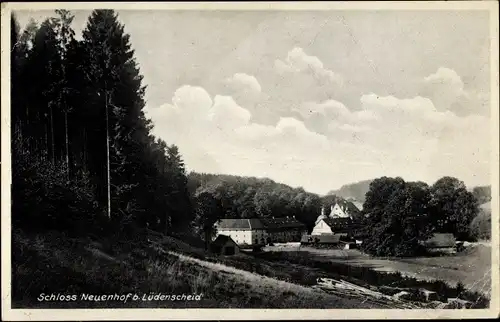 Ak Lüdenscheid im Märkischen Kreis, Blick zum Schloss Neuenhof, Waldpartie