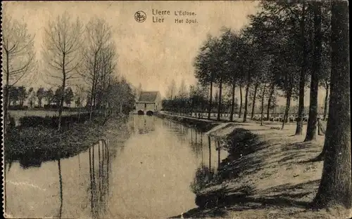 Ak Lierre Lier Flandern Antwerpen, L'Ecluse, Het Spui, Wasserpartie