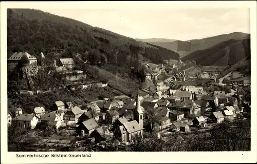 Ak Bilstein Lennestadt im Sauerland, Sommerfrische, Blick auf den Ort, Berge