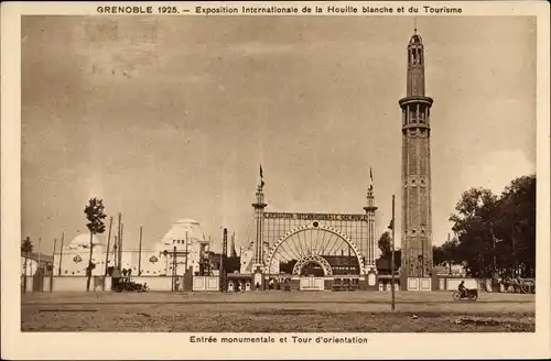 Ak Grenoble Isère, Exposition Internationale de la Houille blanche et du Tourisme 1925, Entrée