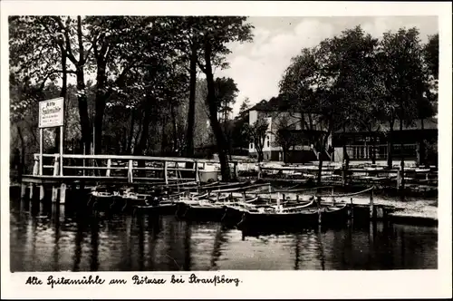 Ak Strausberg im Kreis Märkisch Oderland, alte Spitzmühle am Bötzsee