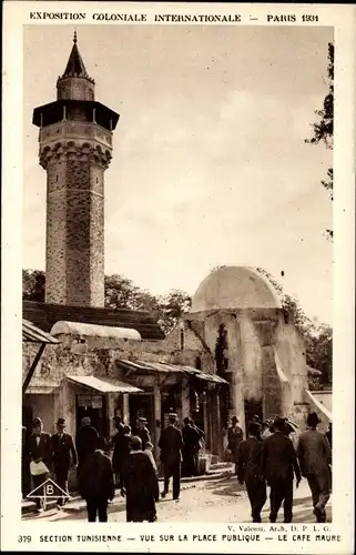 Ak Paris, Exposition Coloniale Internationale 1931, Section Tunisienne, Cafe Maure