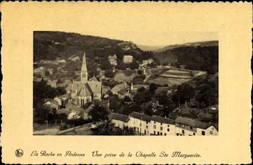 Ak La Roche en Ardenne Wallonien Luxemburg, Stadtpanorama, Glockenturm