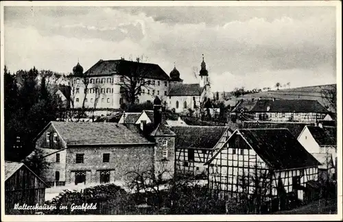 Ak Waltershausen im Thüringer Becken, Stadtpanorama, Glockenturm