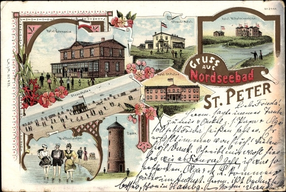 Litho Sankt Peter Ording Hotel Germania Strandhotel