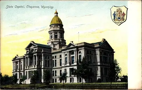 Ak Cheyenne Wyoming USA, State Capitol, Wappen