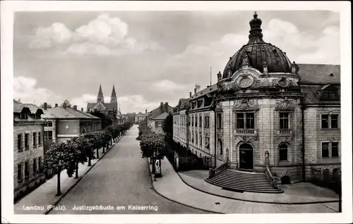 Ak Landau in der Pfalz, Blick auf das Justizgebäude am Kaiserring