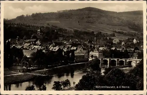 Ak Witzenhausen im Werra Meißner Kreis, Blick auf den Ort mit Umgebung