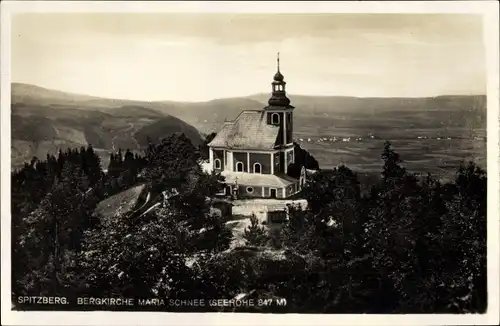 Ak Międzygórze Wölfelsgrund Schlesien, Bergkirche Maria Schnee, Spitzberg, Spitziger Berg