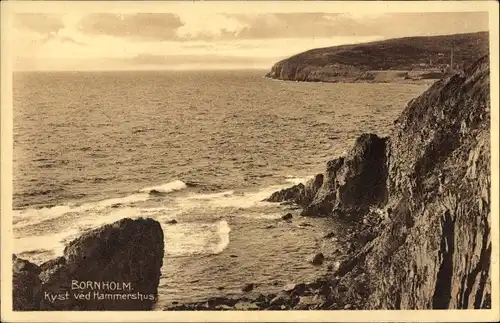 Ak Bornholm Dänemark, Kyst ved Hammershus, Küstenpartie