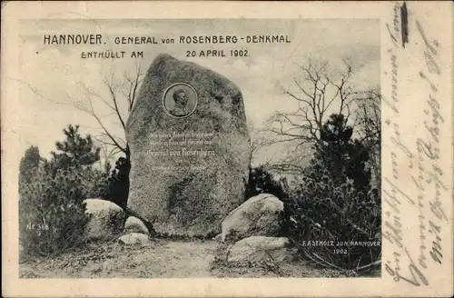 Ak Hannover in Niedersachsen, Partie am General von Rosenberg Denkmal