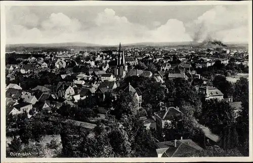 Ak Gütersloh in Westfalen, Blick auf Stadt über den Häuserdächern