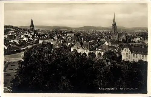 Ak Kaiserslautern in Rheinland Pfalz, Gesamtansicht der Stadt, Kirchen, Umgebung