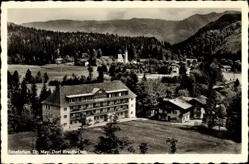 Ak Kreuth am Tegernsee Oberbayern, Blick zum Sanatorium Dr. May und Umgebung