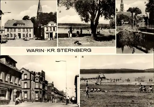 Ak Warin im Kreis Nordwestmecklenburg, Rathaus, Badesee, Seufzerbrücke, Ernst Thälmann Straße