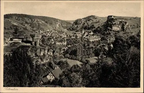 Ak Pottenstein im Kreis Bayreuth Oberfranken, Blick auf den Ort mit Umgebung