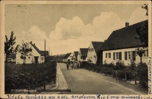 Ak Annen Witten im Ennepe Ruhr Kreis, Straßenpartie mit Wohnhäusern, Kindergruppe, Anwohner