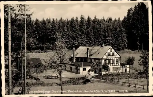 Ak Neudorf Sehmatal im Erzgebirge, Blick auf die Jugendherberge Chemnitzer Wanderheim