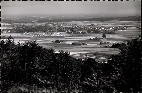 Foto Ak Hilter Ostercappeln in Niedersachsen, Blick auf den Ort mit Umgebung