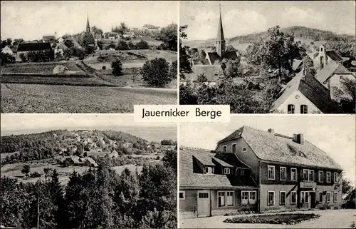 Ak Jauernick Buschbach Markersdorf in Sachsen, Teilansichten vom Ort, Gebäudeansicht