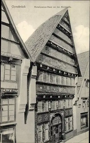 Ak Osnabrück in Niedersachsen, Renaissance Haus an der Bierstraße