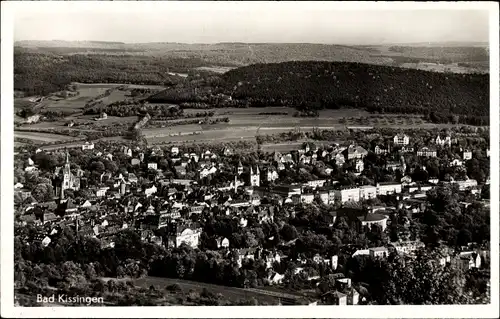 Ak Bad Kissingen Unterfranken Bayern, Panoramablick über die Stadt, Umgebung