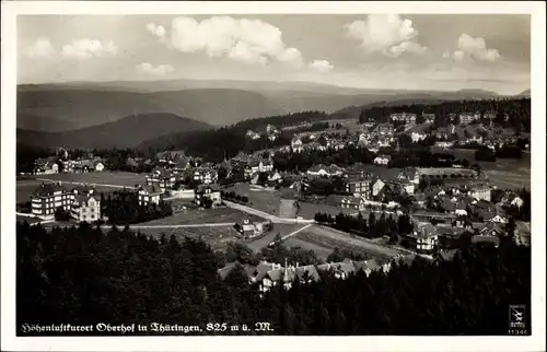 Ak Oberhof im Thüringer Wald, Fliegeraufnahme des Ortes, Klinke & Co. 11346